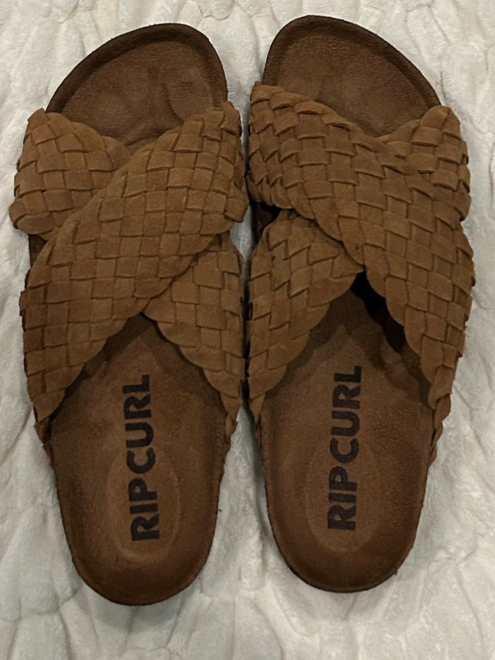 Rip Curl Brown Woven Slide Sandals